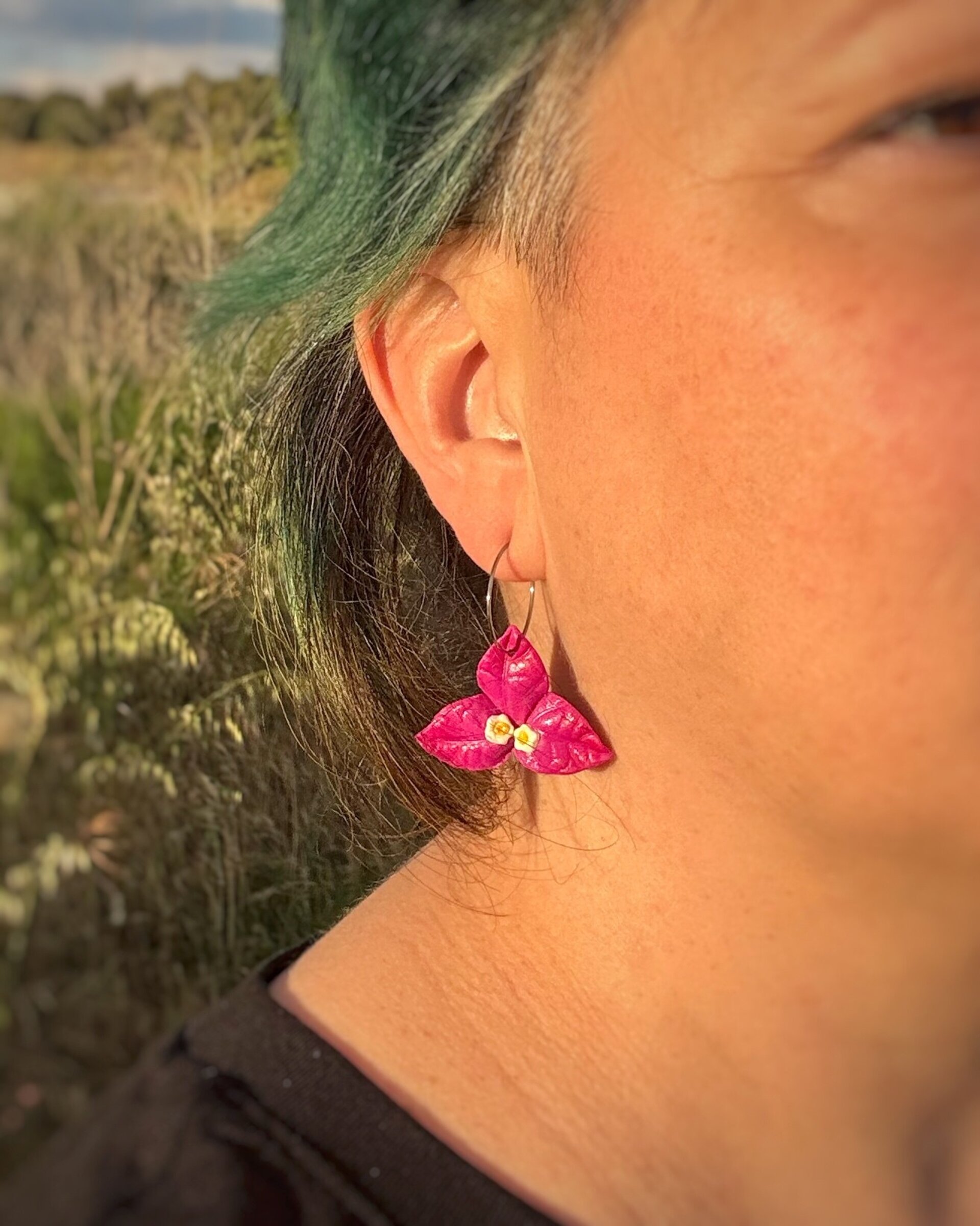 Pendientes Flor de Buganvilla - 2