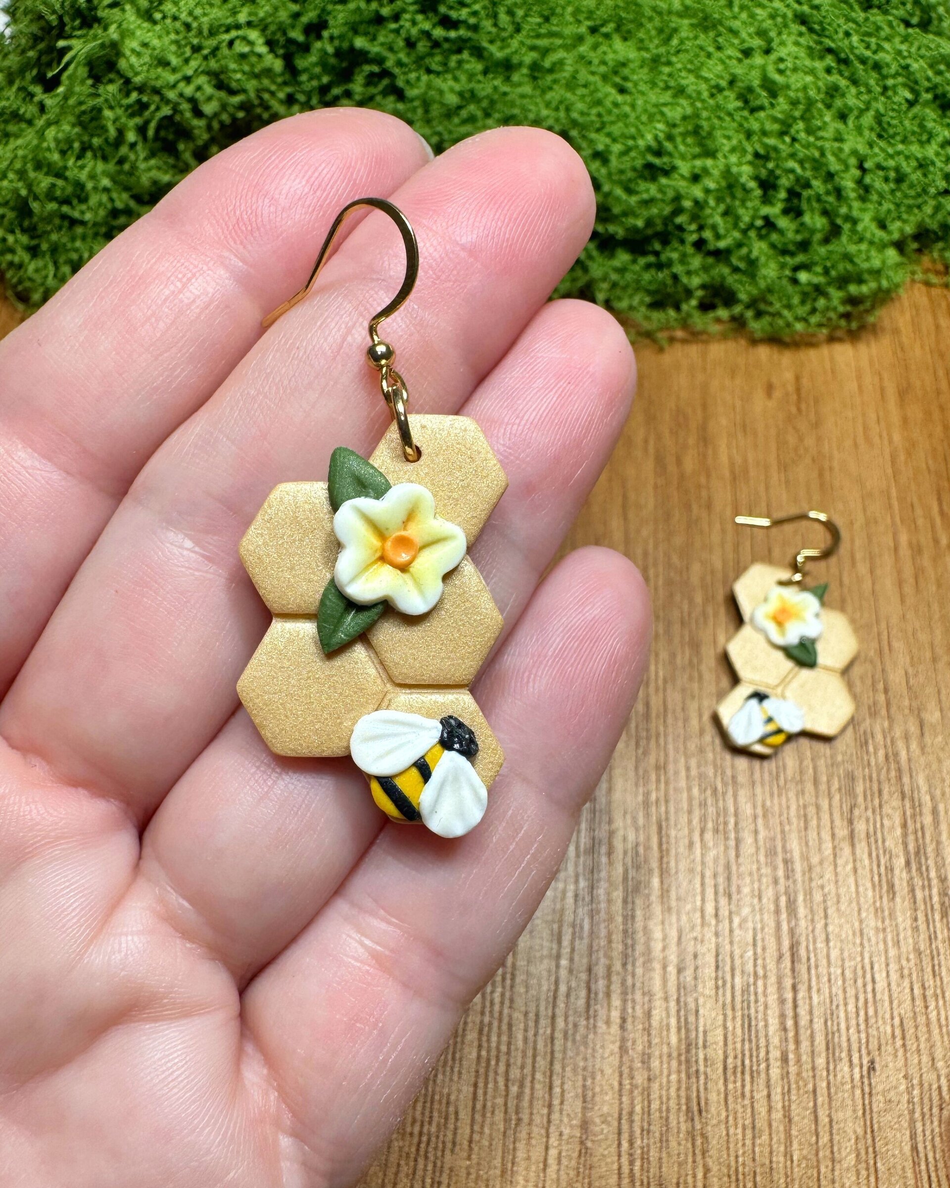 Pendientes Colmena Abeja - 3