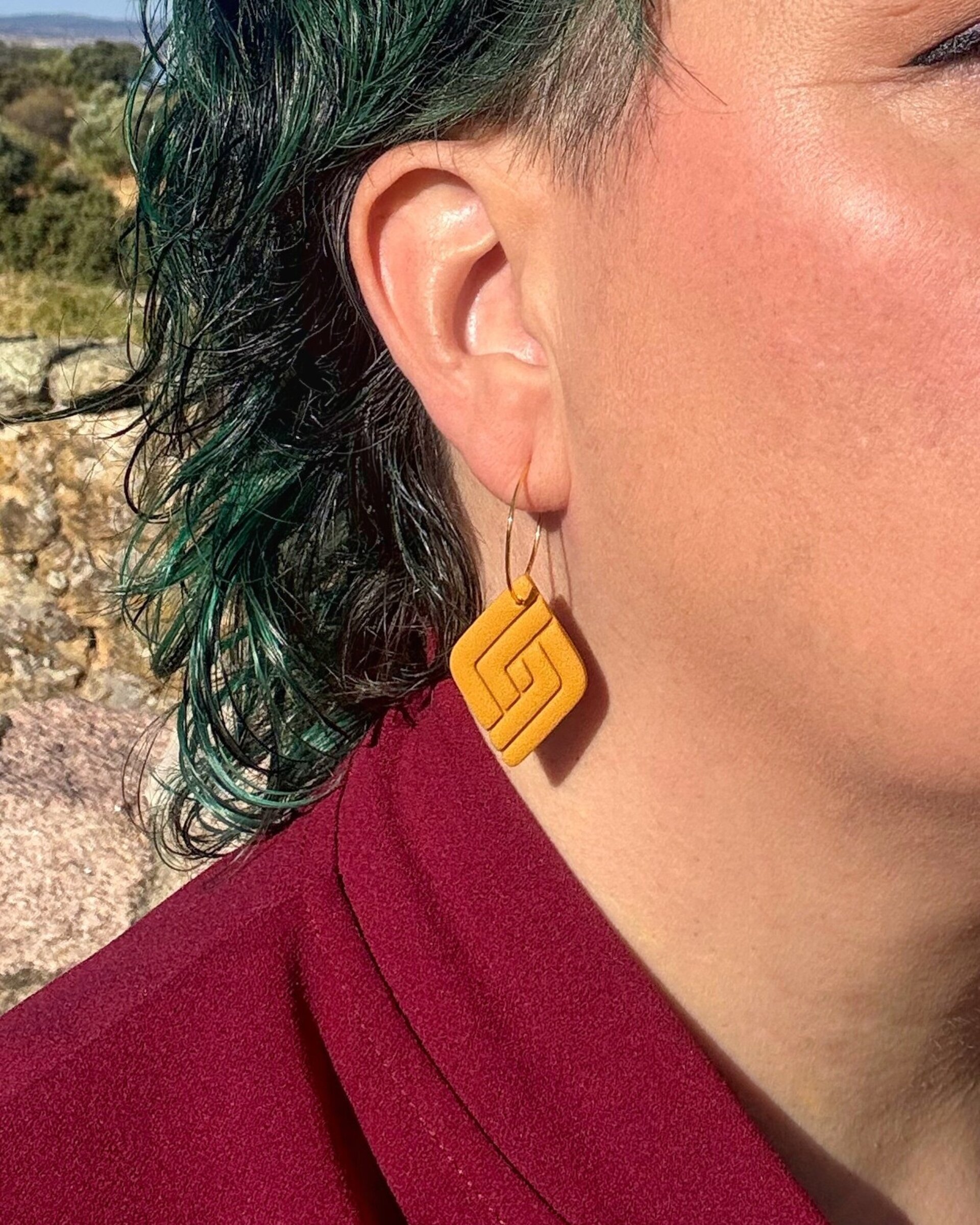 Pendientes Rombo aro - 2