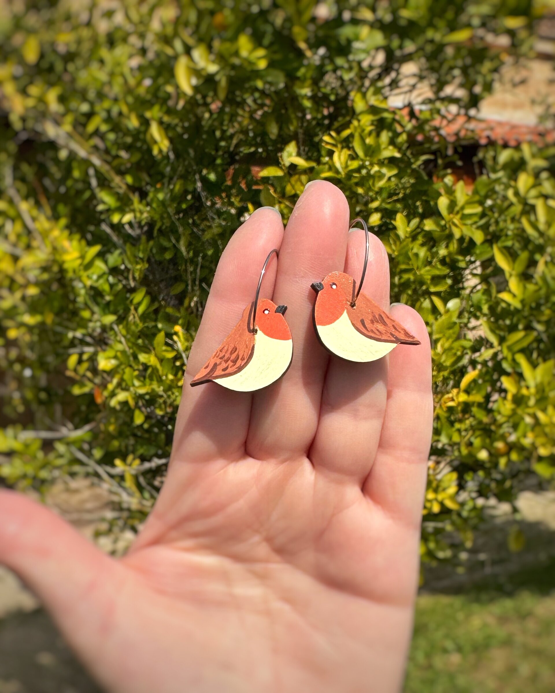 Pendientes Petirrojo - 2