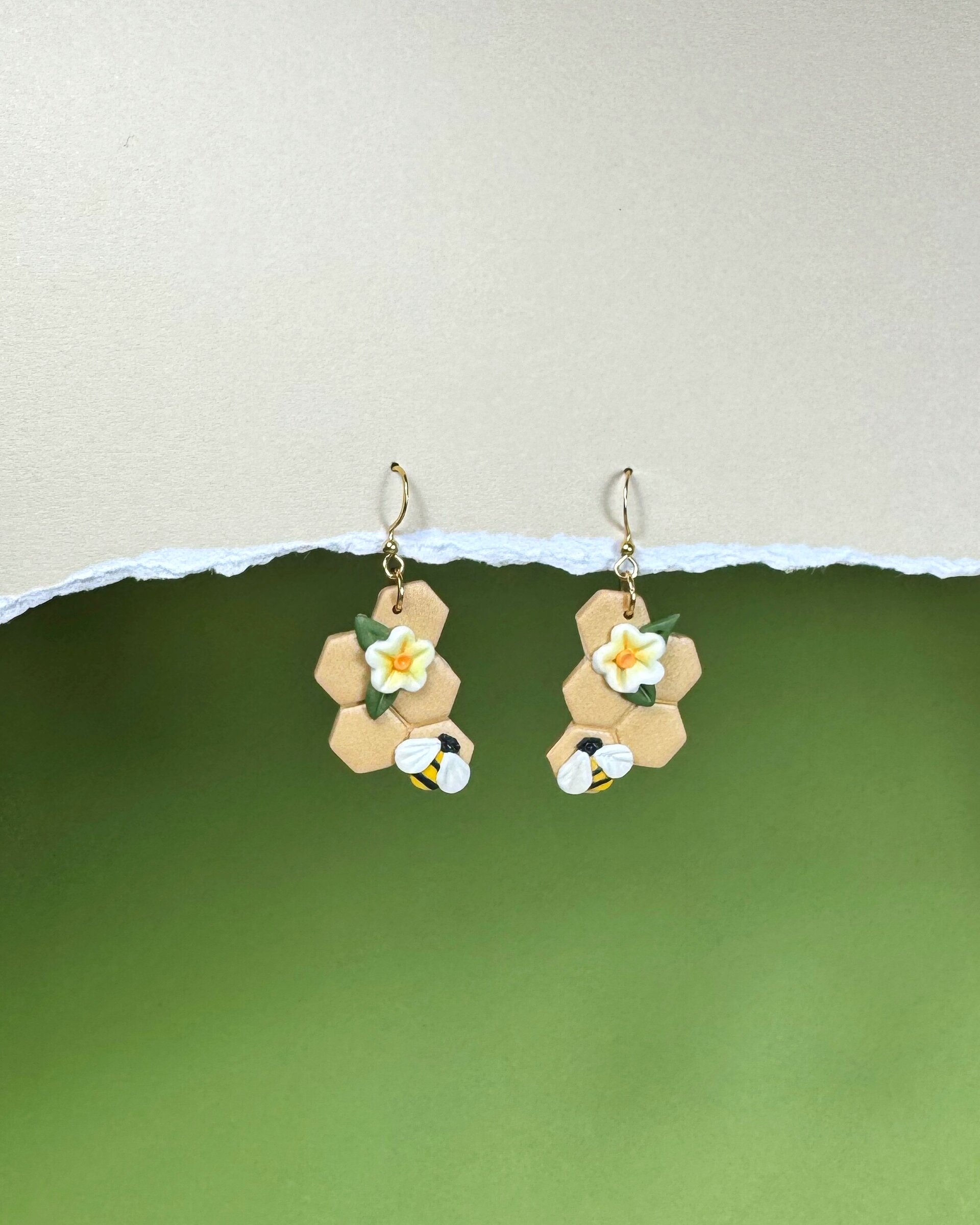 Pendientes Colmena Abeja - 2