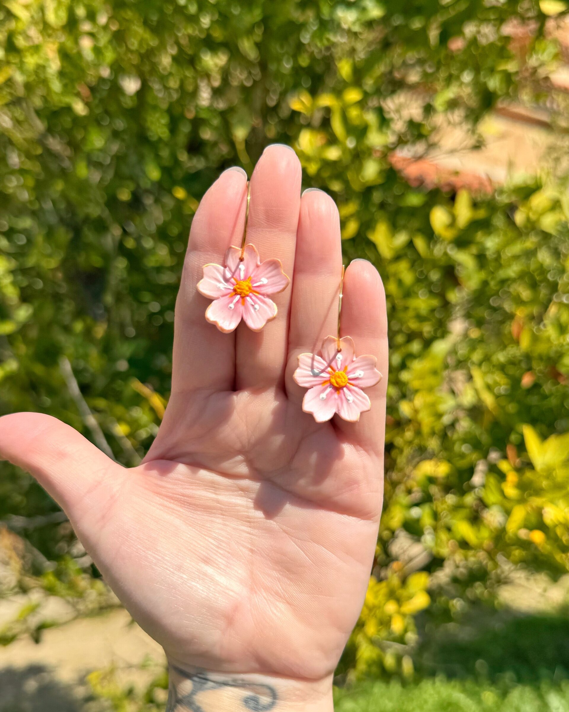 Pendientes Flor de Cerezo - 3