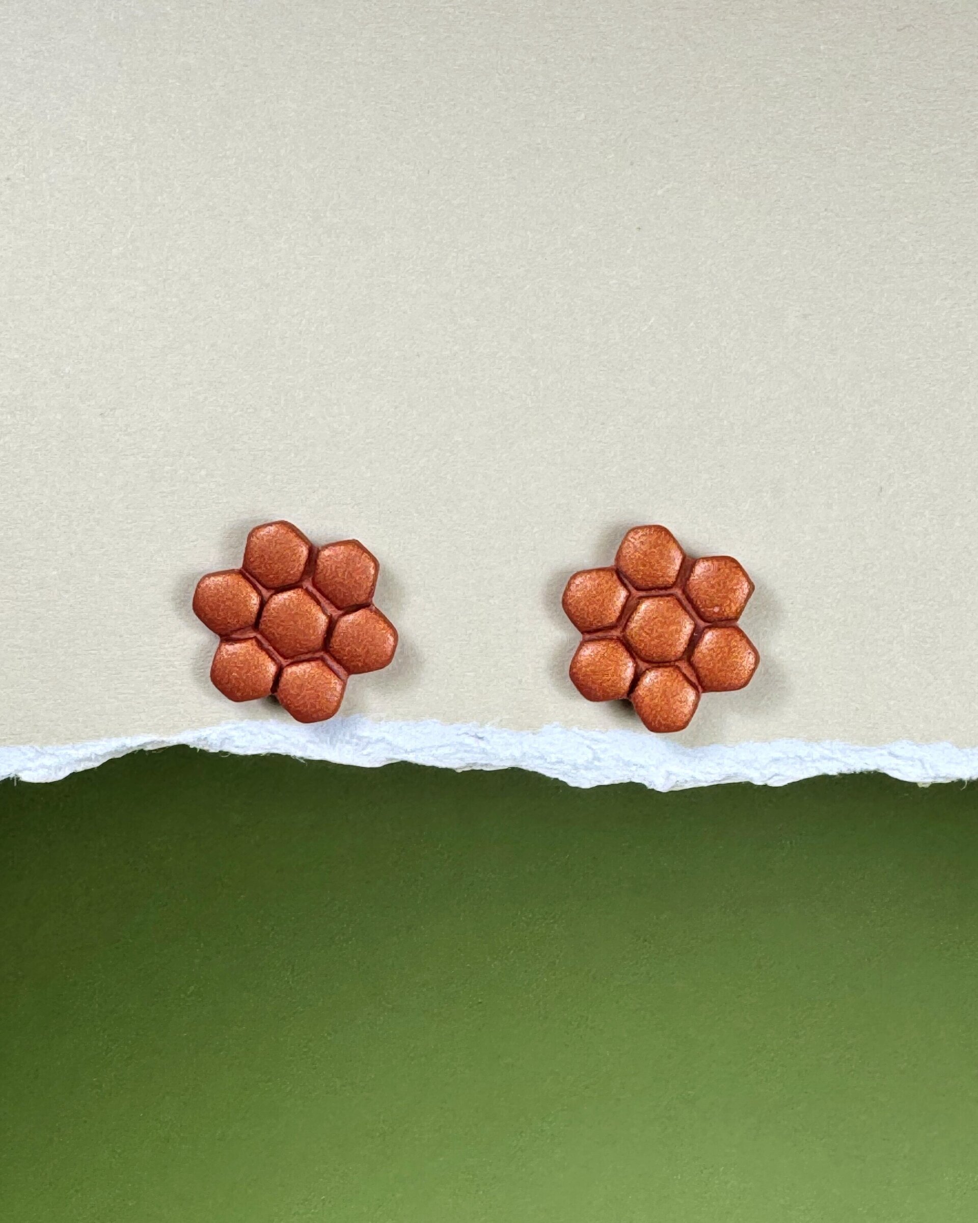 Pendientes Panal botón - 6