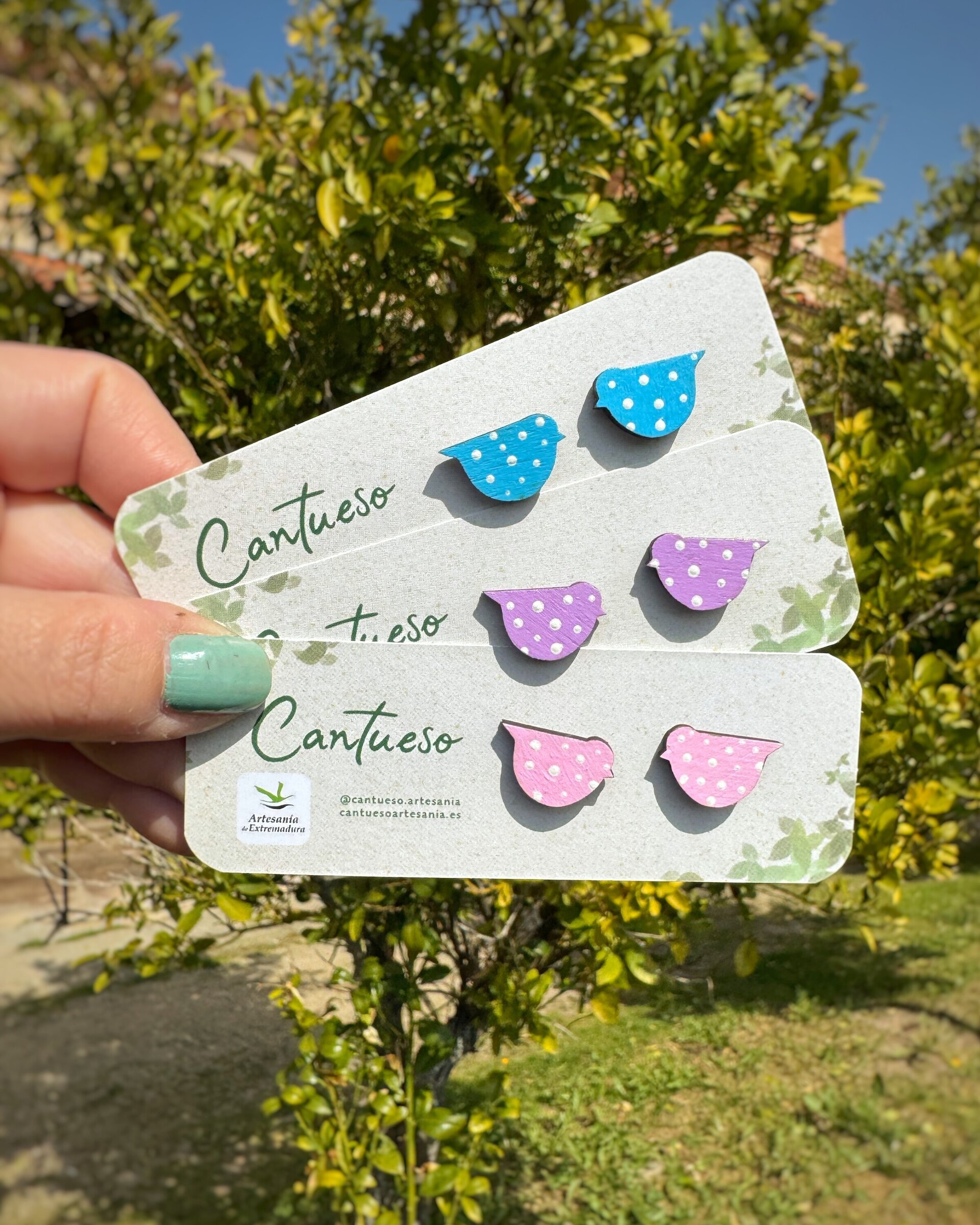 Pendientes Pájaros Lunares Mini - 1