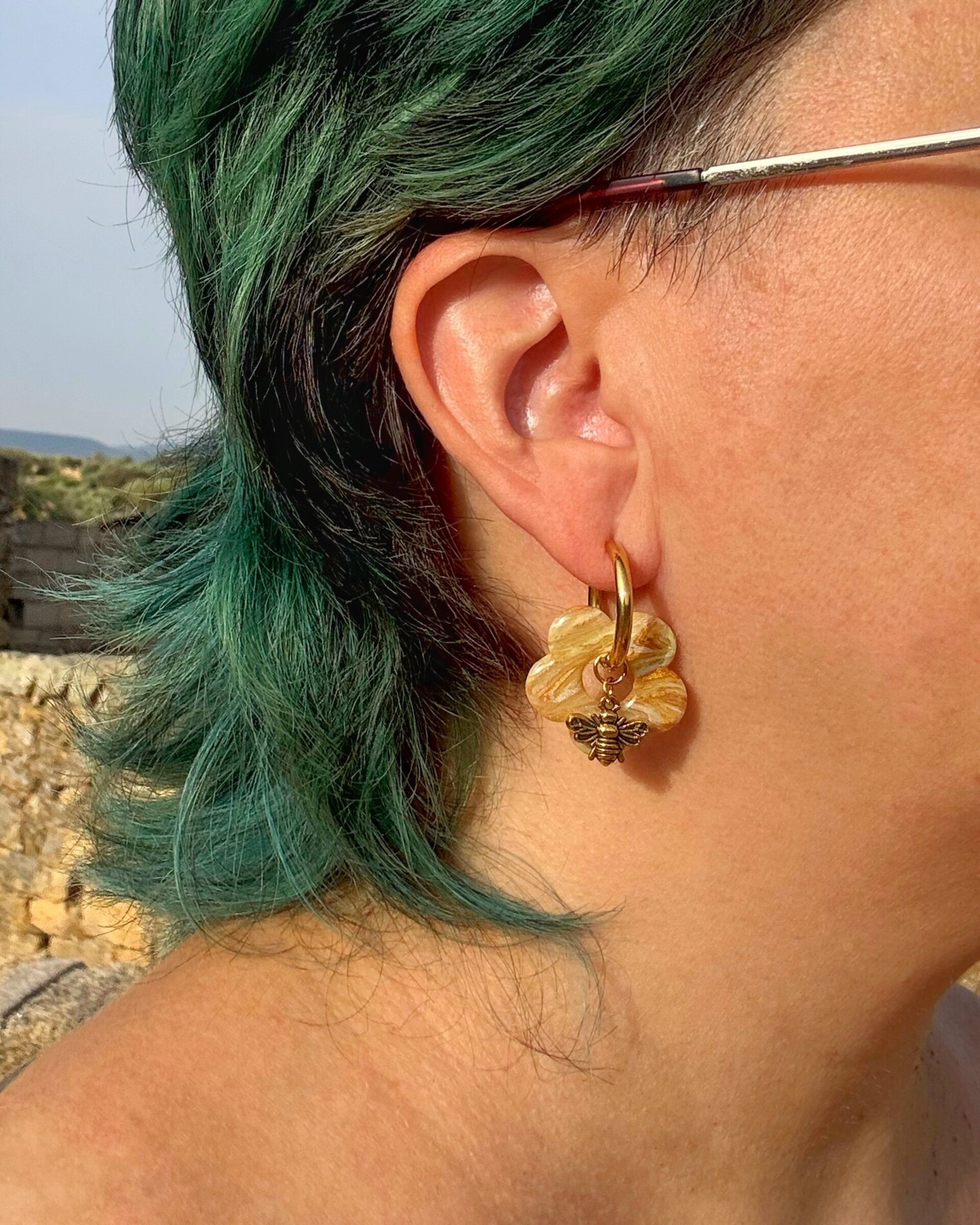 Pendientes  Aro Flor - 3