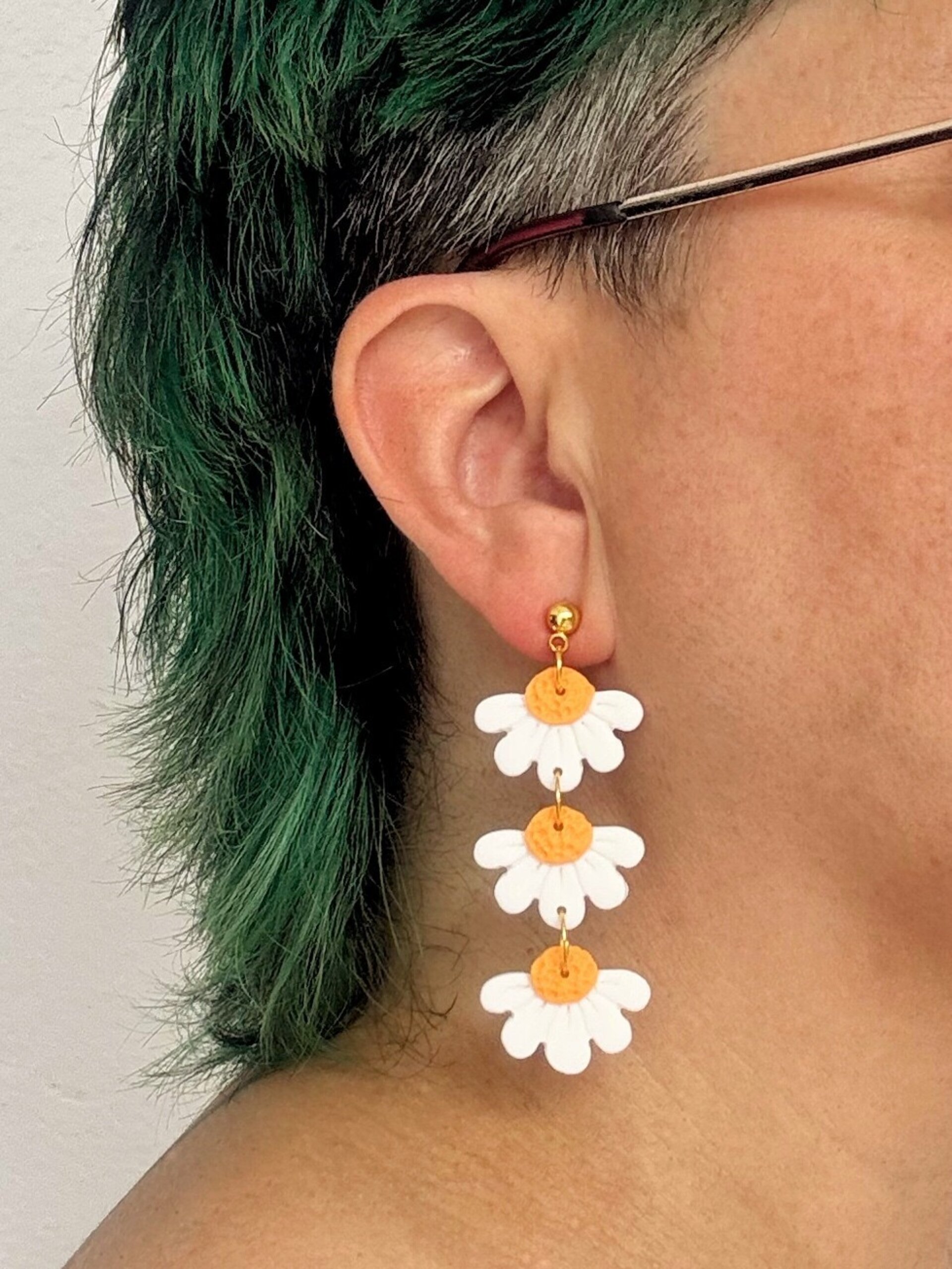 Pendientes 3 Margaritas - 4