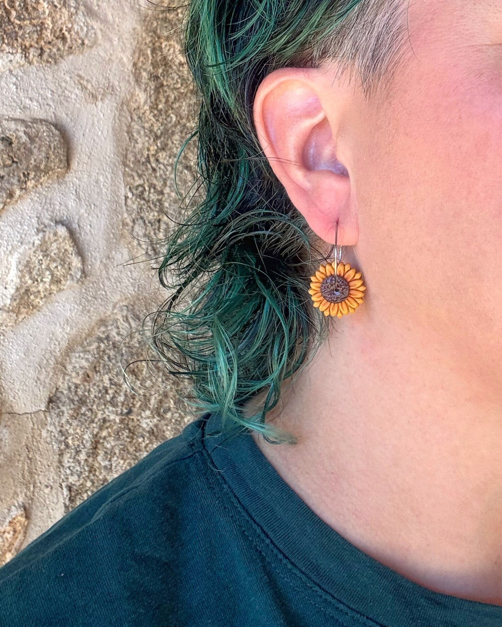 Pendientes Girasol Aro - 2