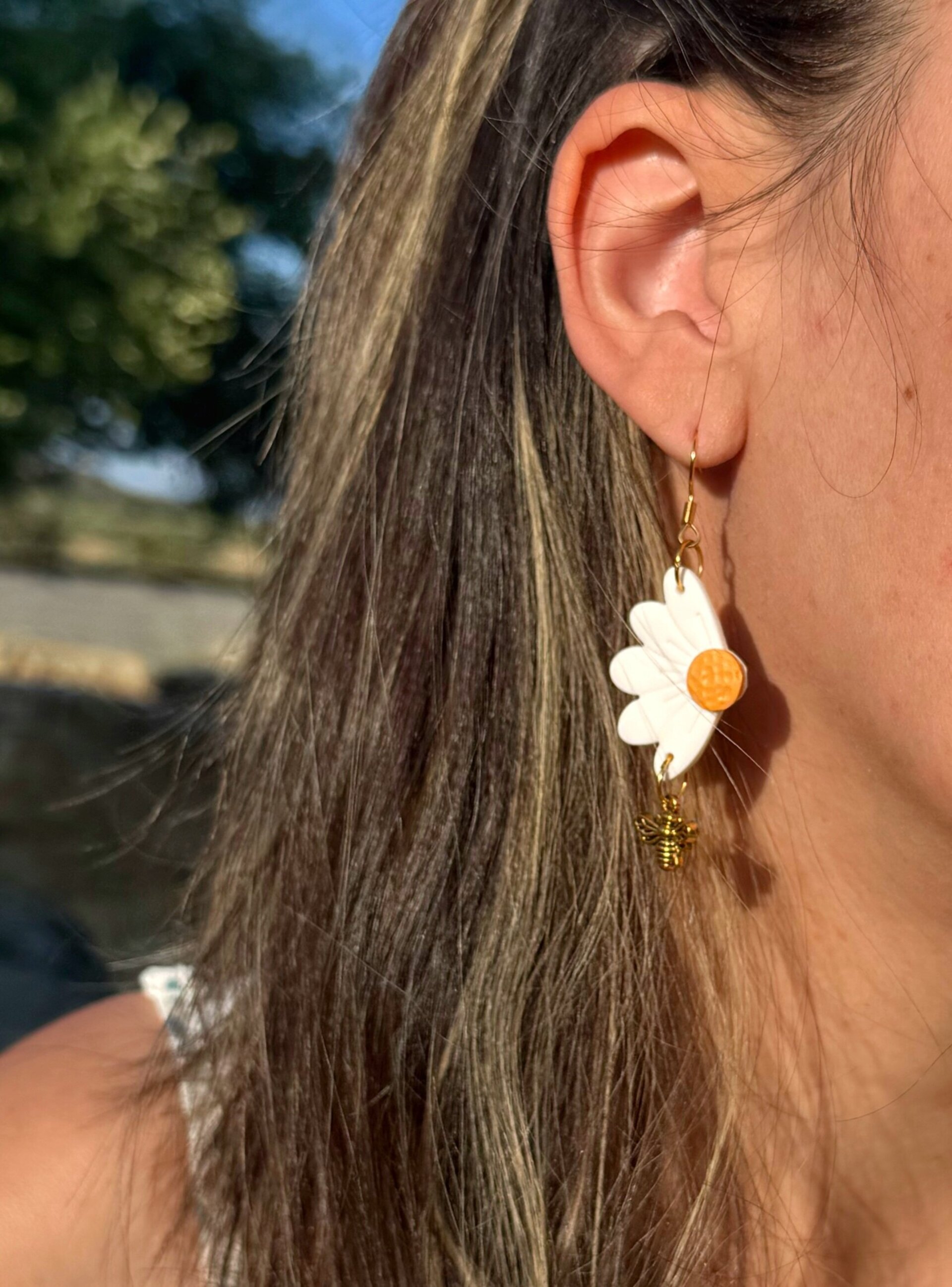 Pendientes Margarita y Abeja - 2