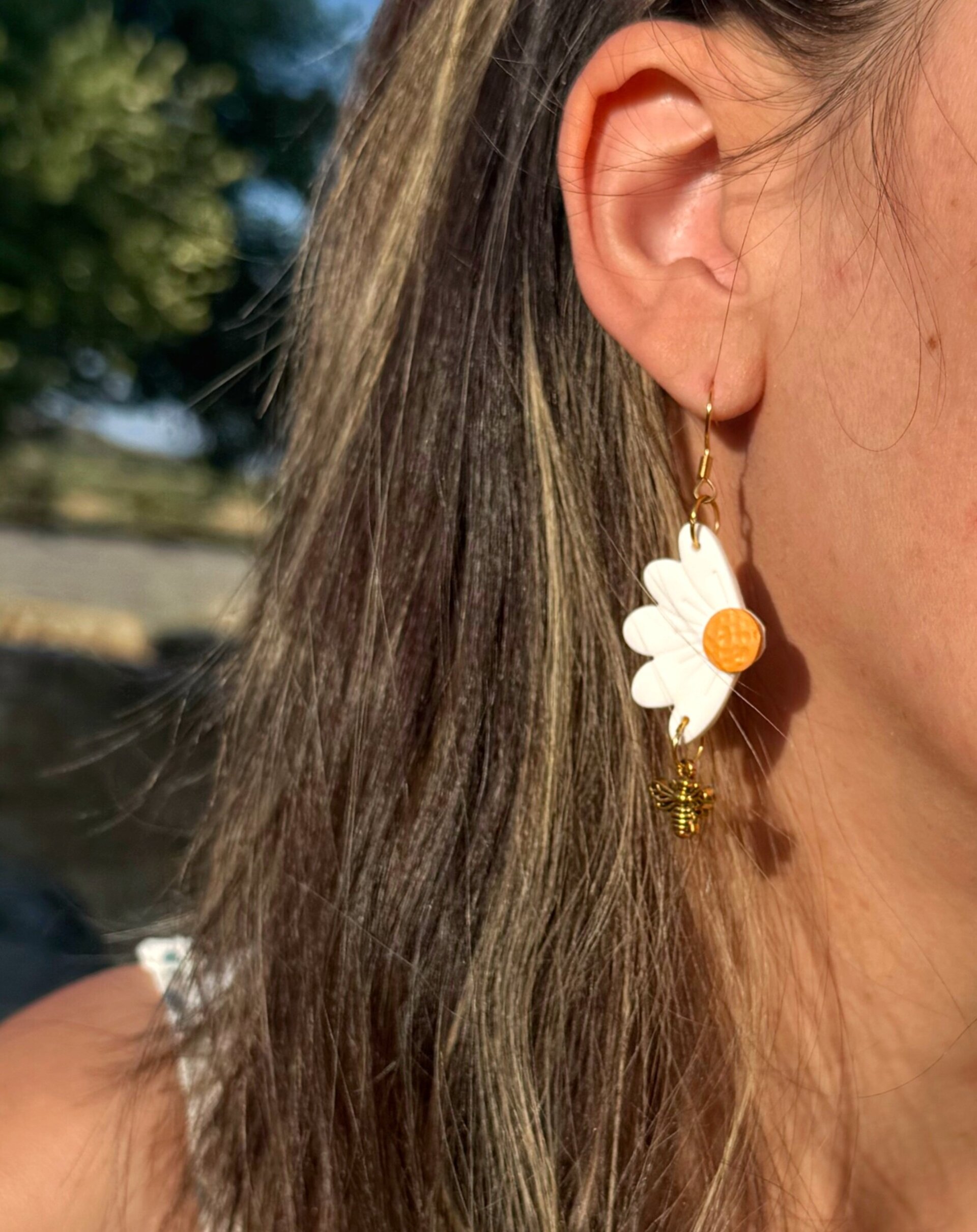 Pendientes Margarita y Abeja - 2