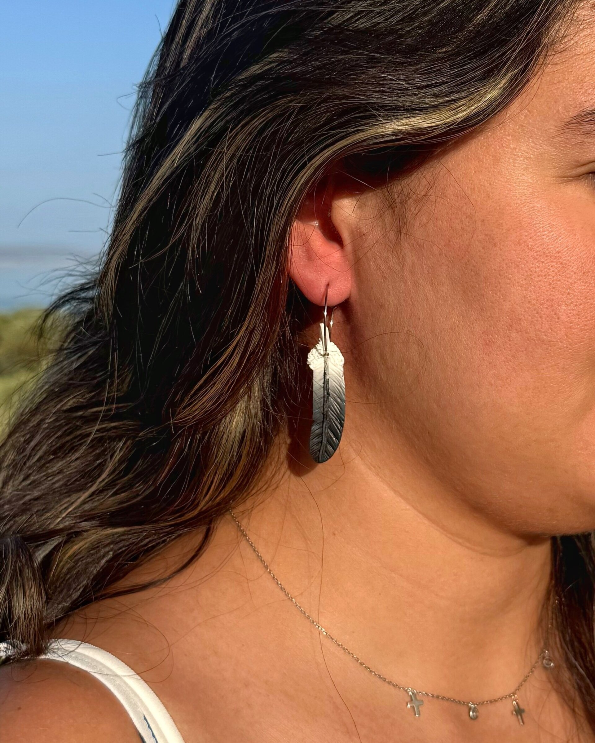 Pendientes Pluma Cigüeña - 2