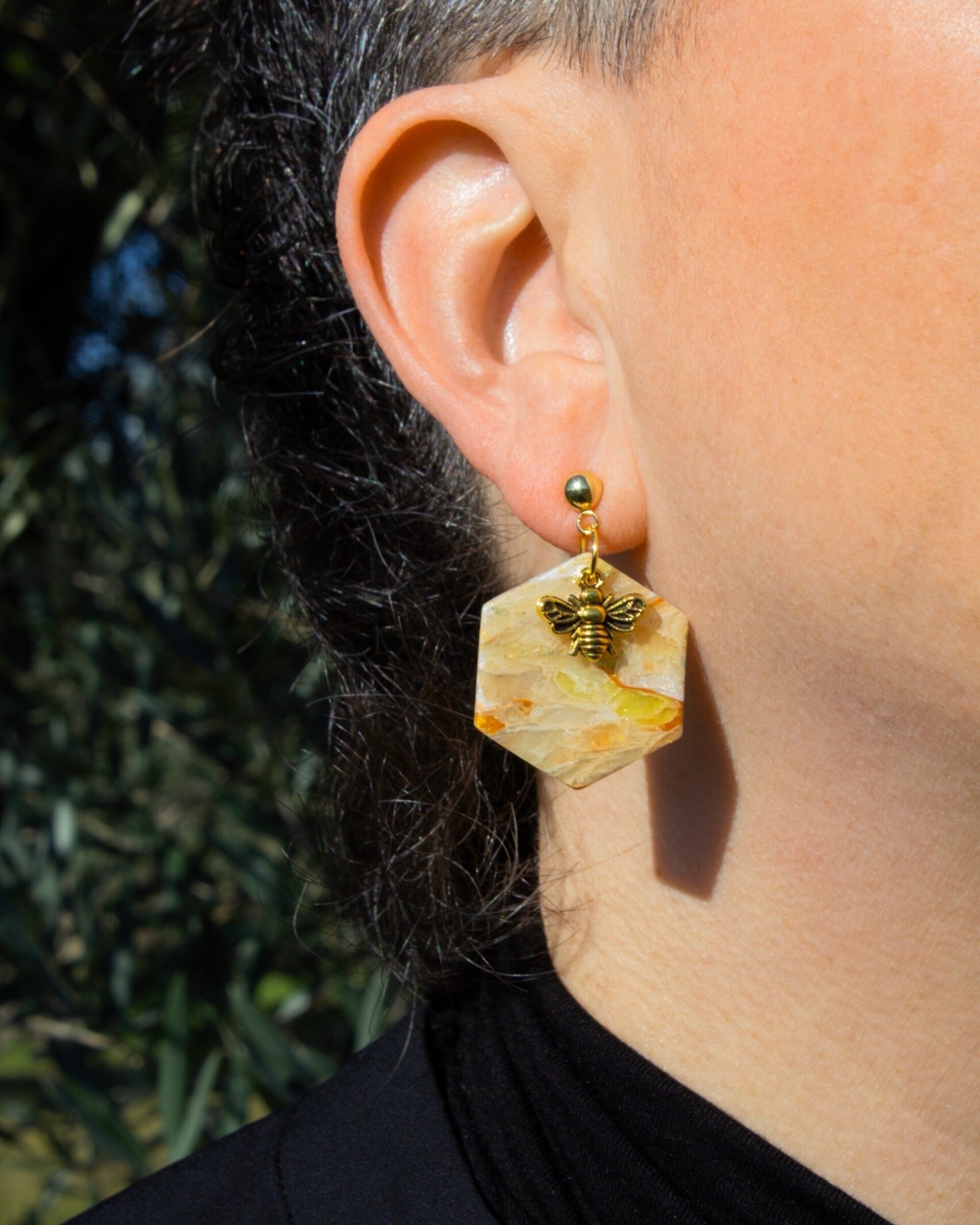 Pendientes Hexágono - 2