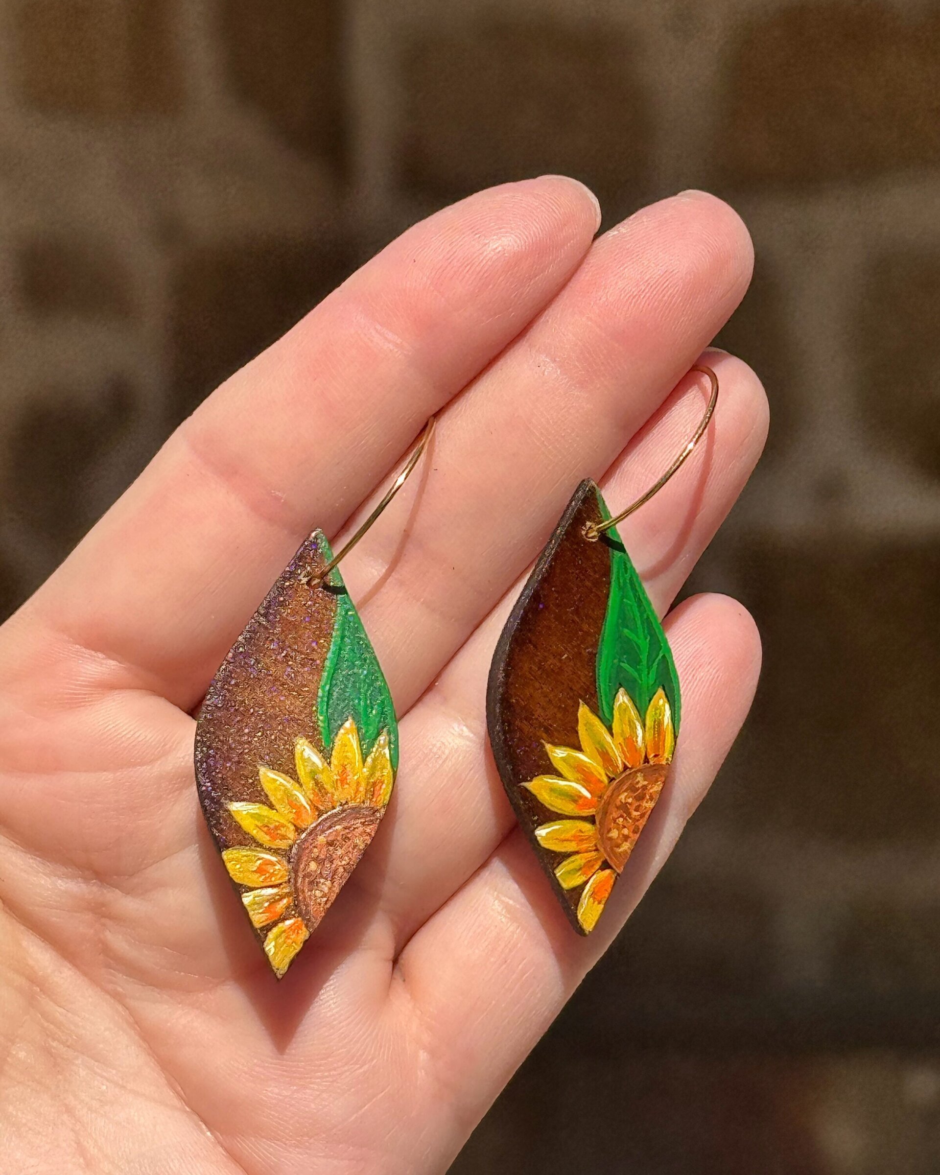 Pendientes Cañamero Girasol - 2