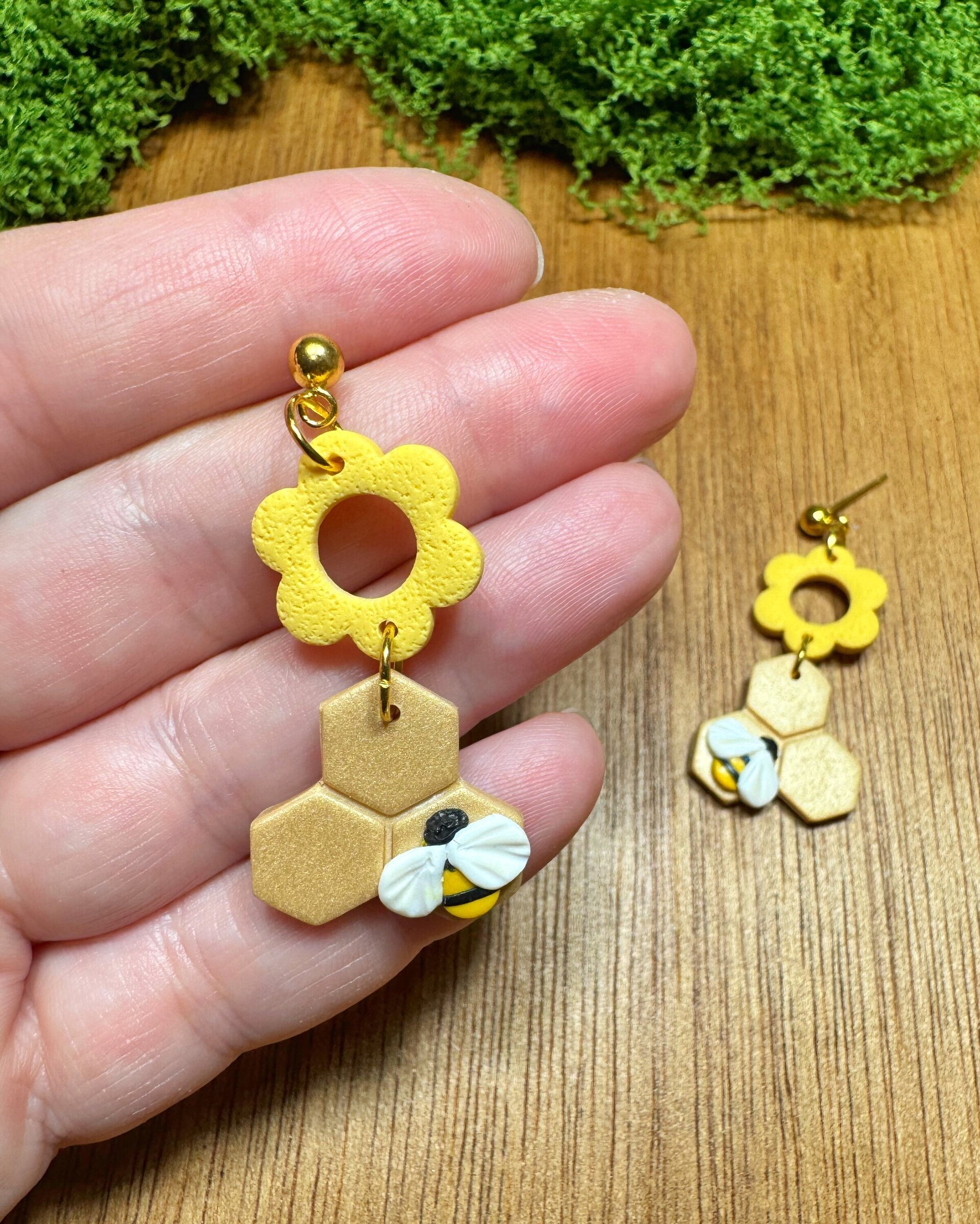 Pendientes Colmena Flor - 2